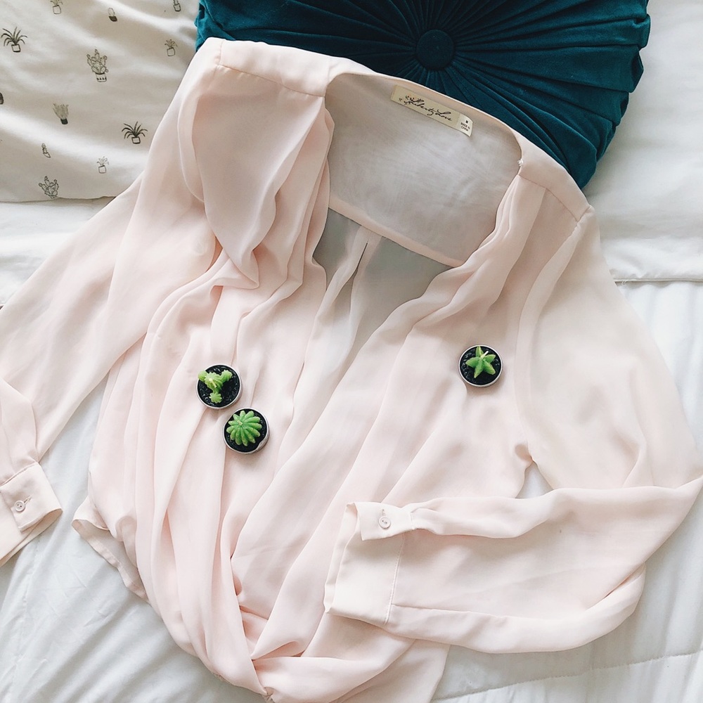 Liberty Love - Blush Floaty Wrap Blouse